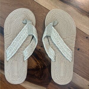 Women's Braided Sandals in Cream